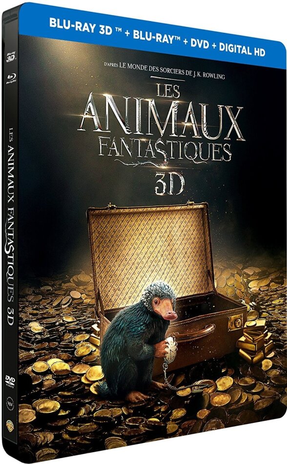 Les animaux fantastiques (2016) (Limited Steelbook, Blu-ray 3D + Blu-ray + DVD)