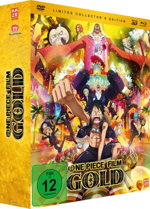 One Piece - Der 12. Film - Gold (2016) (Édition Collector Limitée, Blu-ray 3D + Blu-ray + DVD)