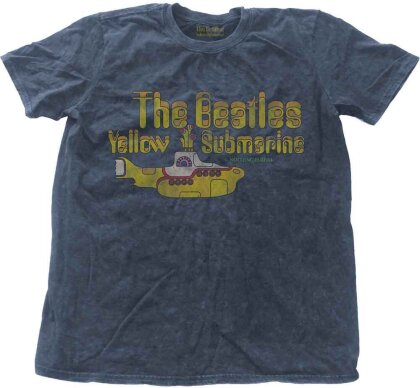 The Beatles Unisex T-Shirt - Yellow Submarine Nothing Is Real Snow Wash (Wash Collection)