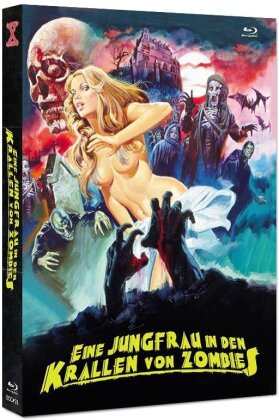 Eine Jungfrau in den Krallen von Zombies (1973) (Cover C, Limited Edition, Mediabook, Uncut, Blu-ray + DVD)