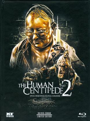 The Human Centipede 2 - Full Sequence (2011) (Color Version, Limited Edition, Mediabook, Uncut, Blu-ray + DVD)