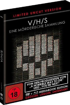 V/H/S - Eine mörderische Sammlung (2012) (Black Book Edition, Limited Edition, Mediabook, Uncut, Blu-ray + DVD)