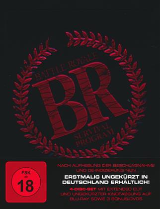Battle Royale - Survival Program (2000) (Extended Edition, Version Cinéma, Édition Limitée, Steelbook, Uncut, Blu-ray + 3 DVD)