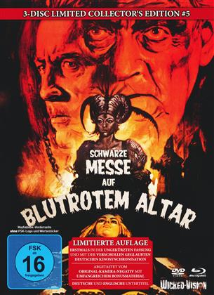 Schwarze Messe auf blutrotem Altar (1968) (Cover C, Limited Collector's Edition, Mediabook, Uncut, Blu-ray + 2 DVDs)