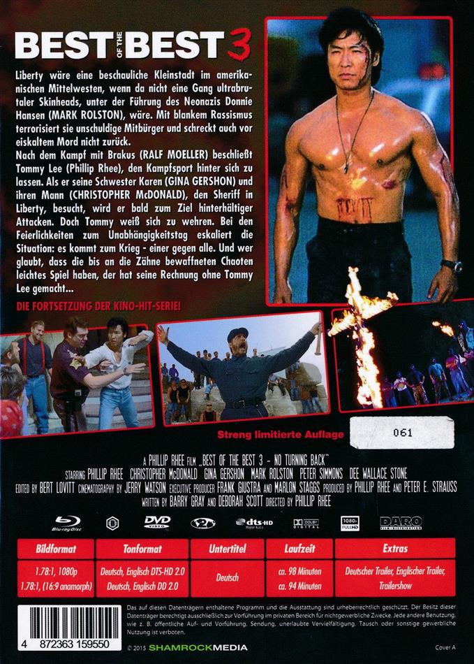 Best Of The Best 3 No Turning Back 1995 Cover A Limited Edition Mediabook Uncut Blu Ray Dvd Cede Ch Best Of The Best 3 No Turning Back 1995 Cover A Limited Edition Mediabook Uncut Blu Ray Dvd Cede Ch