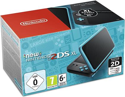 Nintendo 2DS XL Console Black + Turquoise