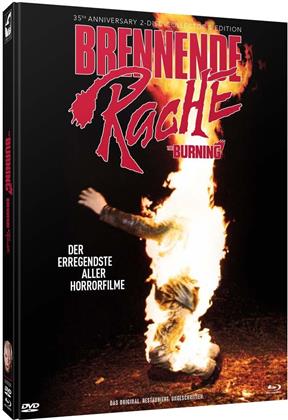 Brennende Rache - The Burning (1981) (Cover B, Édition 35ème Anniversaire, Édition Collector, Édition Limitée, Mediabook, Version Restaurée, Uncut, Blu-ray + DVD)