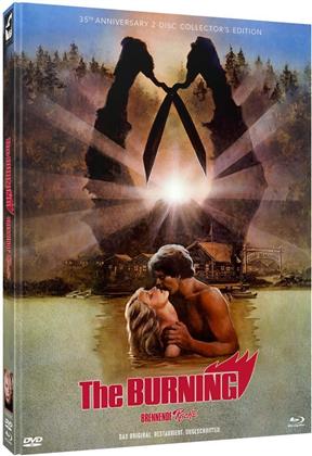 The Burning - Brennende Rache (1981) (Cover C, Édition 35ème Anniversaire, Édition Collector, Édition Limitée, Mediabook, Version Restaurée, Uncut, Blu-ray + DVD)