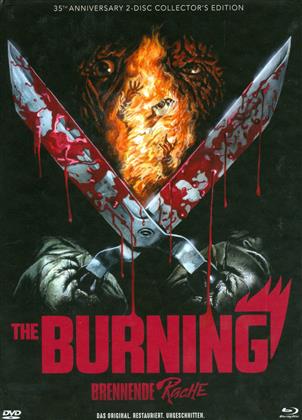 The Burning - Brennende Rache (1981) (Cover A, Édition 35ème Anniversaire, Édition Collector, Édition Limitée, Mediabook, Version Restaurée, Uncut, Blu-ray + DVD)