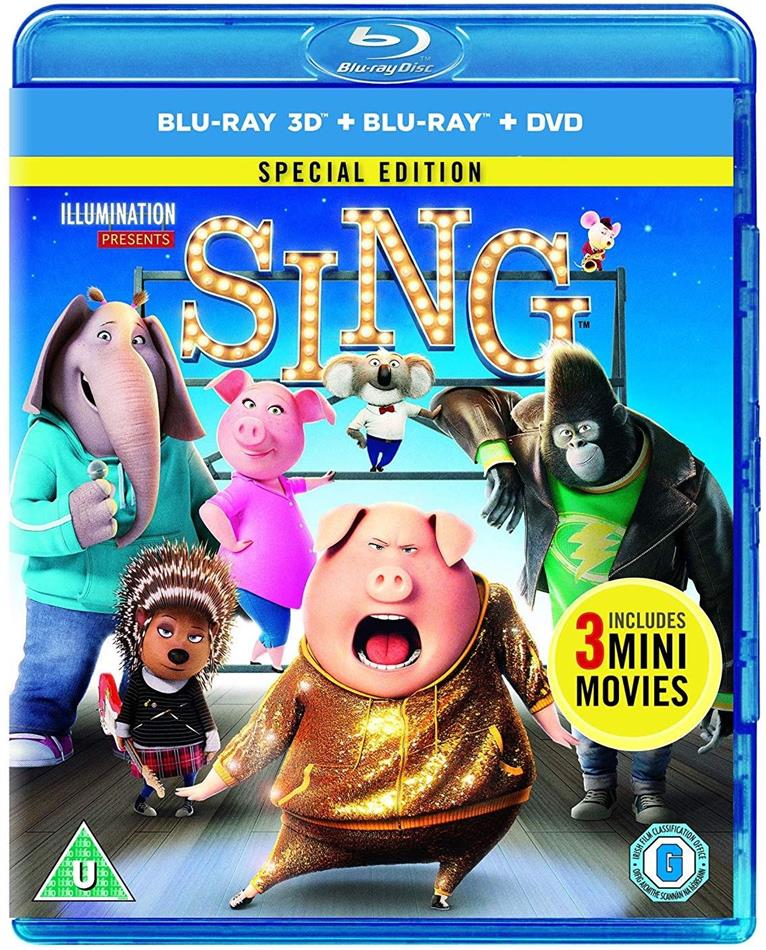 Sing (2016) (Special Edition, Blu-ray 3D (+2D) + Blu-ray + DVD)