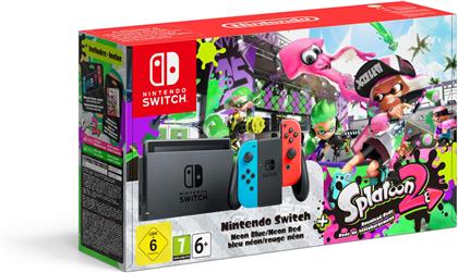 Nintendo Switch-Konsole Neon-Blau / Neon-Rot + Splatoon 2 (Édition Limitée)