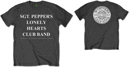 The Beatles Unisex T-Shirt - Sgt Peppers Lonely Hearts Club Band with Drum (Back Print)