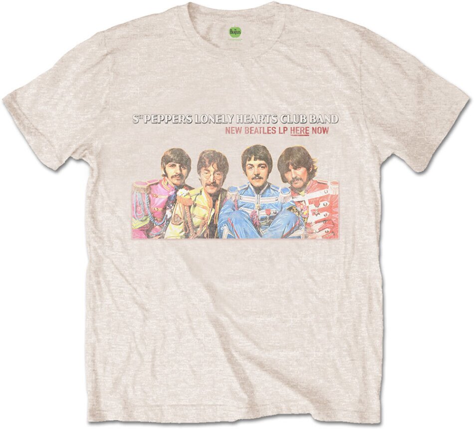 The Beatles Unisex T-Shirt - LP Here Now (Sand)