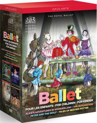 Royal Ballet & Orchestra of the Royal Opera House - Ballet for Children - Nutcracker / Peter and the Wolf / Alice’s Adventures in Wonderland / Tales of Beatrix Potter (Opus Arte, 4 DVD)
