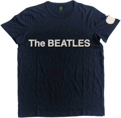 The Beatles Unisex T-Shirt - Logo & Apple App Slub (Applique)