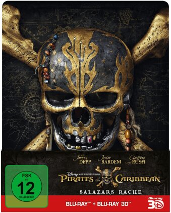 Pirates of the Caribbean 5 - Salazars Rache (2017) (Édition Limitée, Steelbook, Blu-ray 3D + Blu-ray)