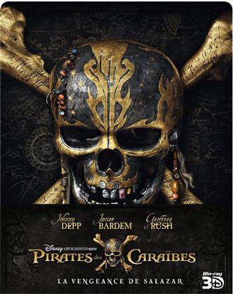 Pirates des Caraïbes 5 - La Vengeance de Salazar (2017) (Edizione Limitata, Steelbook, Blu-ray 3D + Blu-ray)