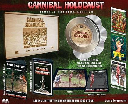 Cannibal Holocaust - Nackt und zerfleischt (1980) (Limited Edition, Wooden Box, Blu-ray + 2 DVDs + CD)