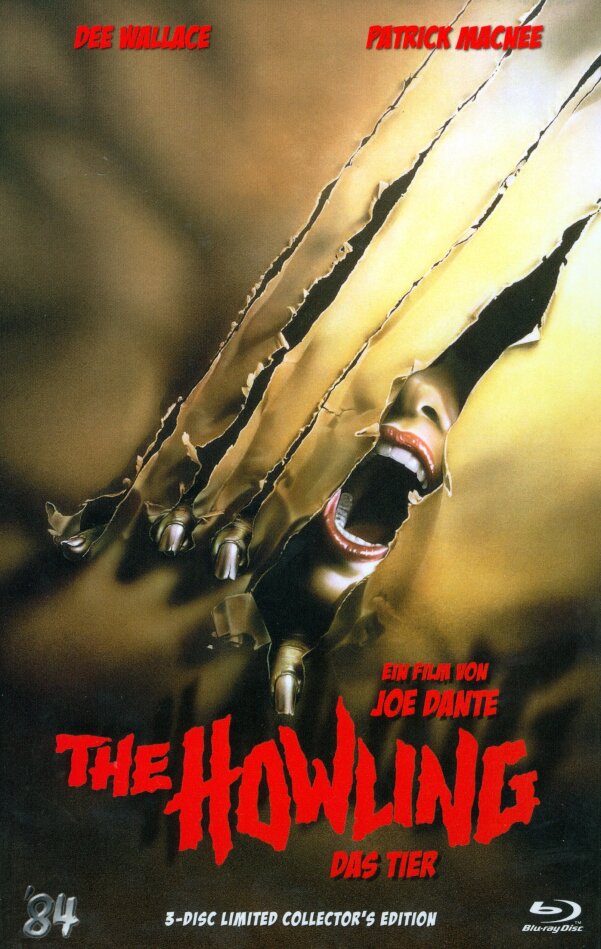 The Howling - Das Tier (1981) (Cover A, Grosse Hartbox, Collector's Edition, Limited Edition, Uncut, Blu-ray + 2 DVDs)