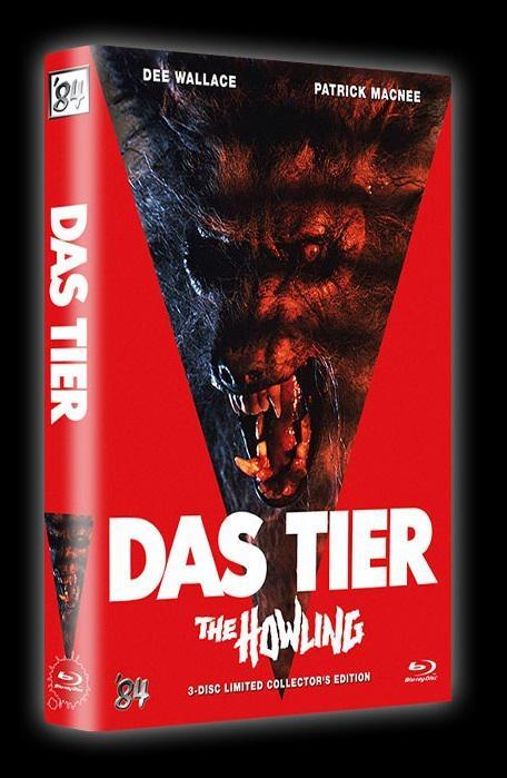 Das Tier - The Howling (1981) (Cover C, Grosse Hartbox, Limited Edition, Uncut, Blu-ray + 2 DVDs)