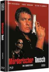 Mörderischer Tausch - The Substitute (1996) (Cover A, Limited Edition, Mediabook, Uncut, Blu-ray + DVD)