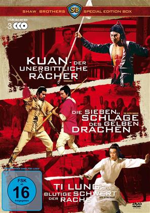 Kuan – Der unerbittliche Rächer / Die sieben Schläge des gelben Drachen / Ti Lung – Das blutige Schwert der Rache (Shaw Brothers Special Edition Box, 3 DVDs)