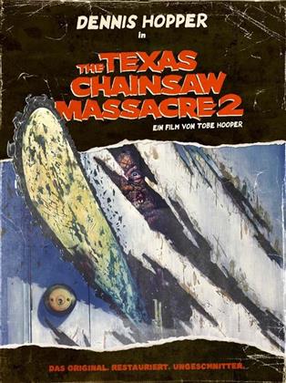 The Texas Chainsaw Massacre 2 (1986) (Cover B, DigiPak, Limited Edition, Restaurierte Fassung, Uncut, Blu-ray + 2 DVDs)