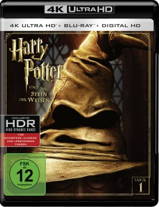 Harry Potter und der Stein der Weisen (2001) (Extended Edition, Cinema Version, 4K Ultra HD + Blu-ray)