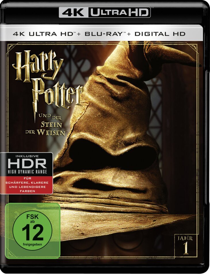 Harry Potter und der Stein der Weisen (2001) (Extended Edition, Kinoversion, 4K Ultra HD + Blu-ray)
