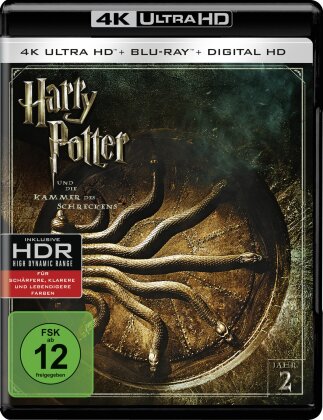 Harry Potter und die Kammer des Schreckens (2002) (Extended Edition, Versione Cinema, 4K Ultra HD + Blu-ray)