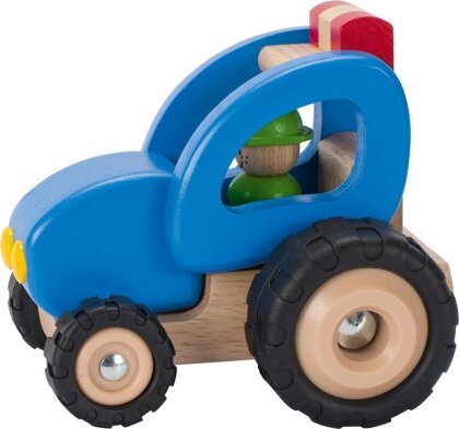 Holz-Traktor - mit echter Gummibereifung