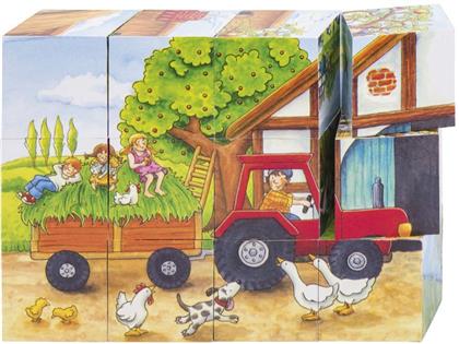 Jahreszeiten Bauernhof - 12 Teile Würfelpuzzle