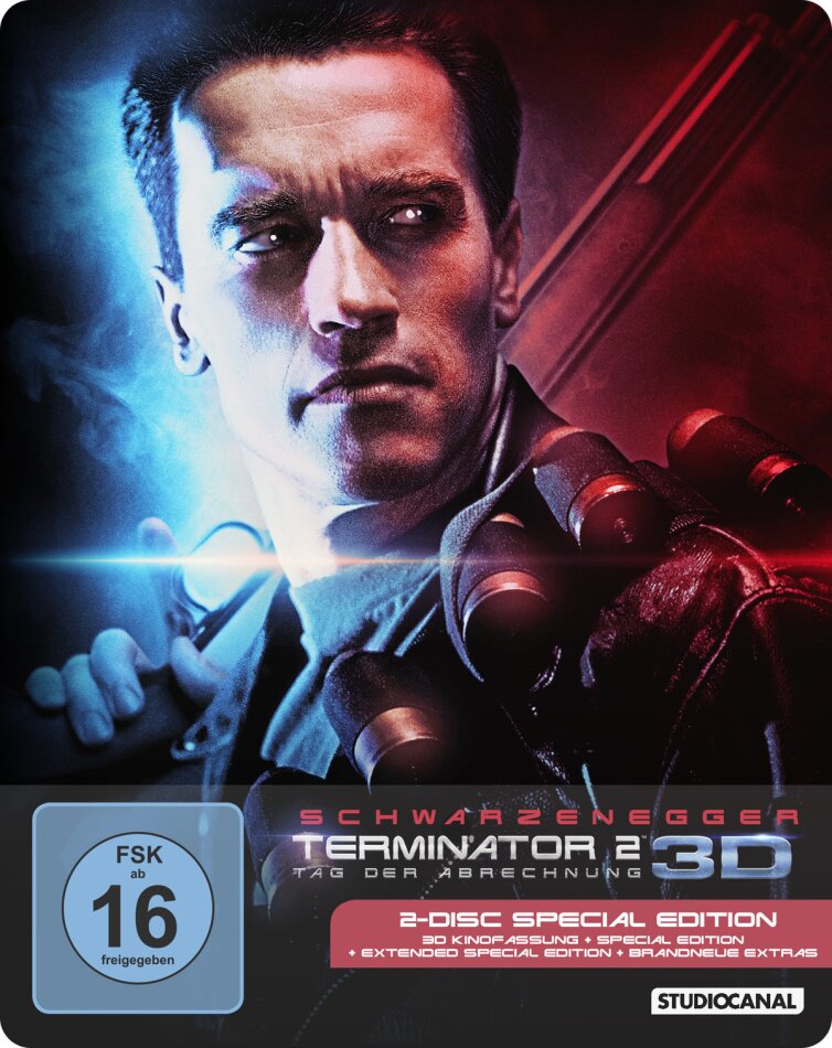 Terminator 2 - Tag der Abrechnung (1991) (Extended Edition, Kinoversion, Special Edition, Steelbook, Blu-ray 3D + Blu-ray)