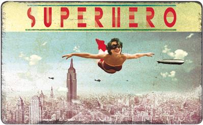 Schneidebrett - Superhero - Girl