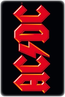 AC/DC: Logo - Geprägtes Blechschild