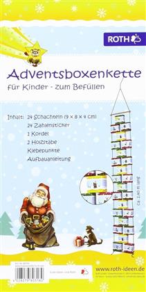 Adventsboxenkette zum Befüllen für Kinder