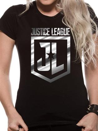Justice League: Foil Logo - Ladies T-Shirt