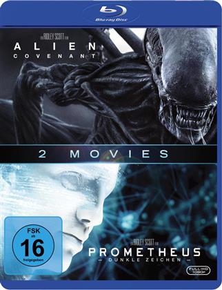 Alien: Covenant / Prometheus - Dunkle Zeichen - Doppelbox (2 Blu-rays)