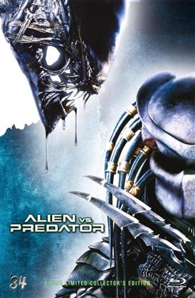 Alien vs. Predator (2004) (Grosse Hartbox, Cover A, Édition Collector, Extended Edition, Édition Limitée, Uncut, Blu-ray + 2 DVD)