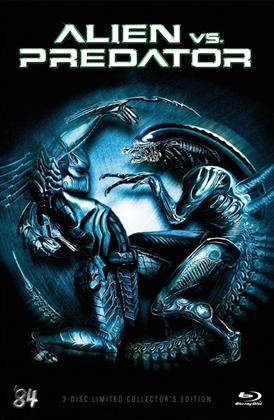 Alien vs. Predator (2004) (Grosse Hartbox, Cover C, Collector's Edition, Extended Edition, Edizione Limitata, Uncut, Blu-ray + 2 DVD)