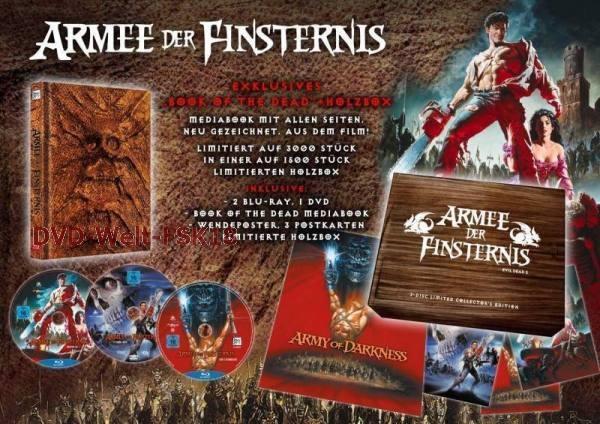 Armee der Finsternis (1992) (TV-Fassung, Collector's Edition, Director's Cut, Kinoversion, Limited Edition, Mediabook, Holzbox, 2 Blu-rays + DVD)