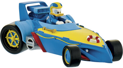 Rennfahrer Donald im Auto