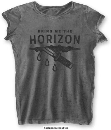 Bring Me The Horizon Ladies T-Shirt - Wound (Burnout) (X-Small) - Size XS