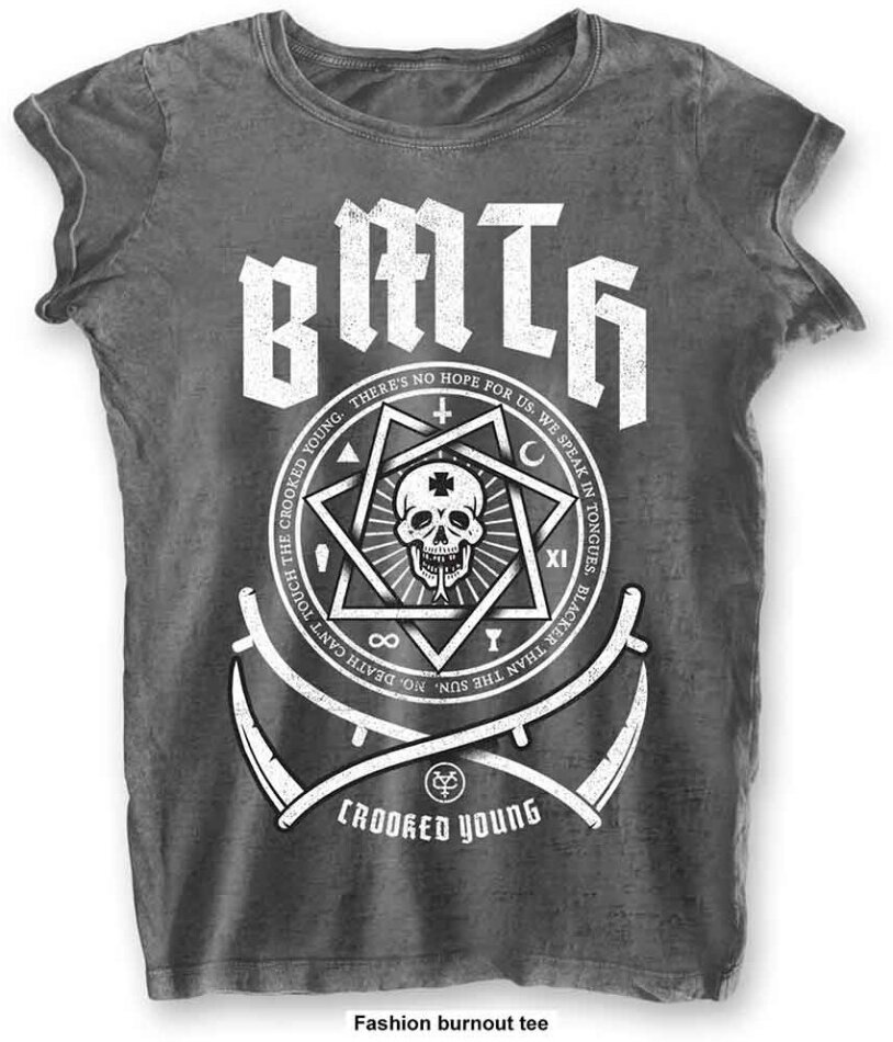 Bring Me The Horizon Ladies Burnout T-Shirt - Crooked Young