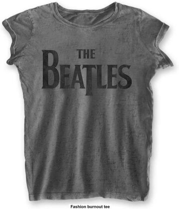 The Beatles Ladies Tee - Drop T Logo (Burn Out)