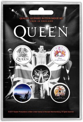 Queen Button Badge Pack - Freddie - Grösse L