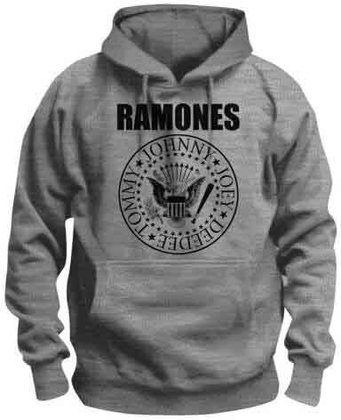 Ramones: Rock Off - Presidential Seal Grey (Felpa Con Cappuccio Unisex Tg. M)