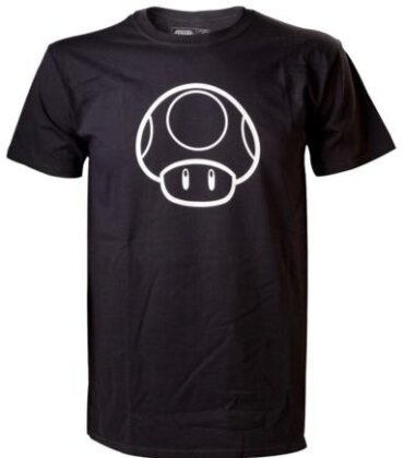 Nintendo - Black. Glow In The Dark Mushroom - M - Grösse M