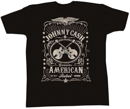 T-Shirt Johnny Cash Motiv - American Rebel / schwarz [M]