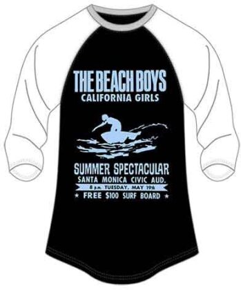 The Beach Boys Ladies Raglan T-Shirt - Spectacular
